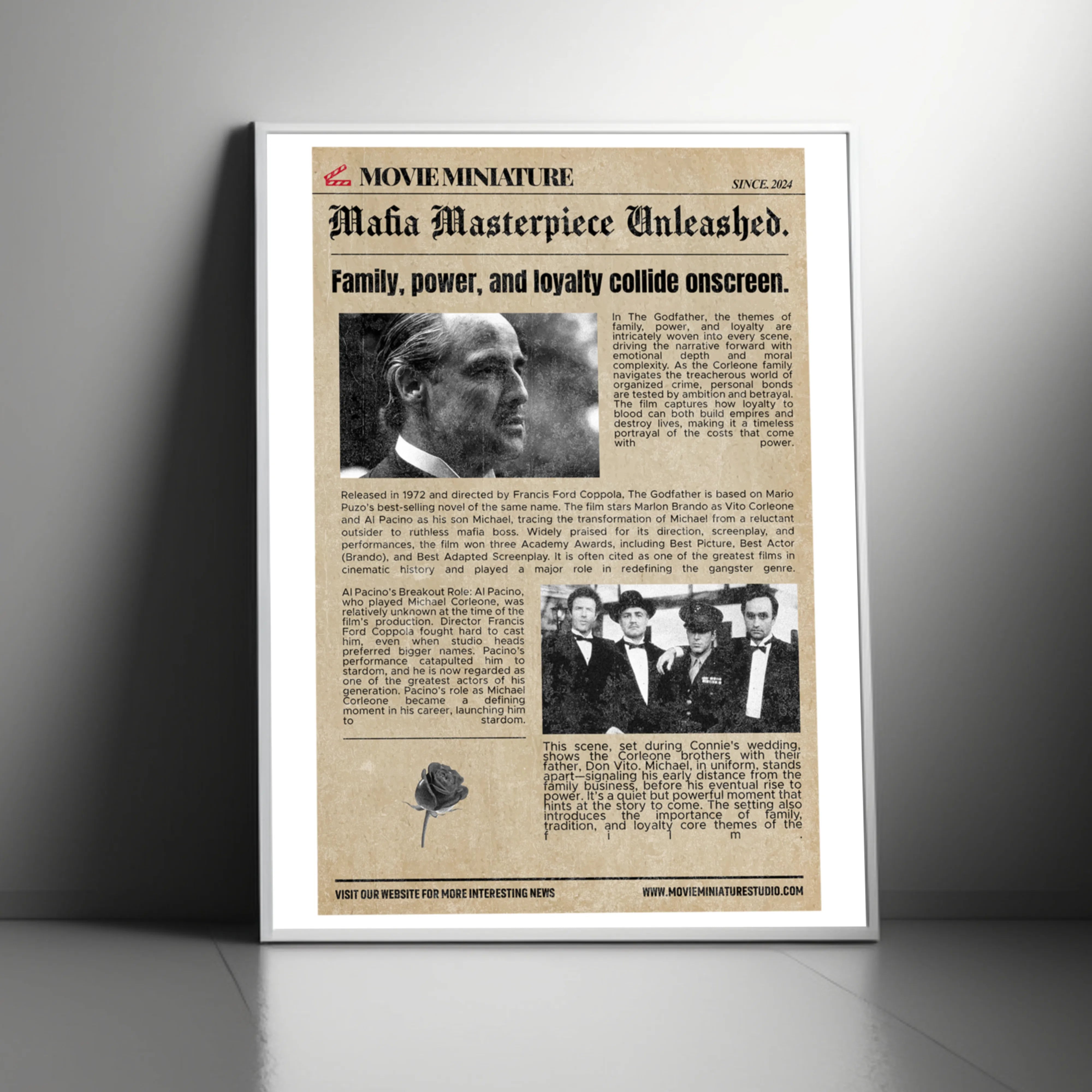 The GodFather-Newspaper Digital Poster