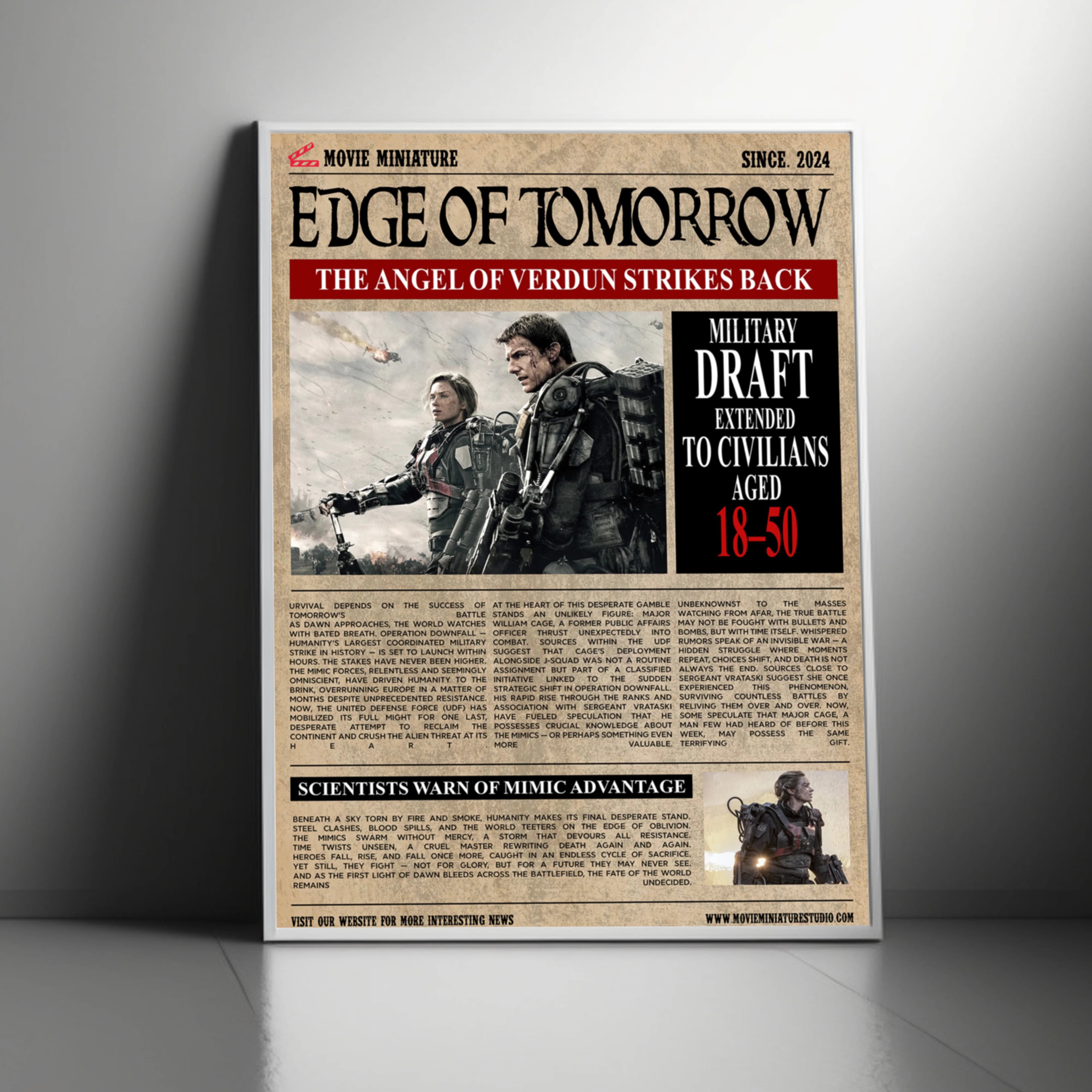 Edge Of Tommorow News Letter Digital Poster